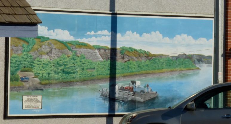 The Tolman Ferry - mural, Trochu, Alberta
