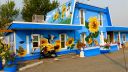 Cows & Sunflower mural house
