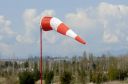 Red and white wind sock